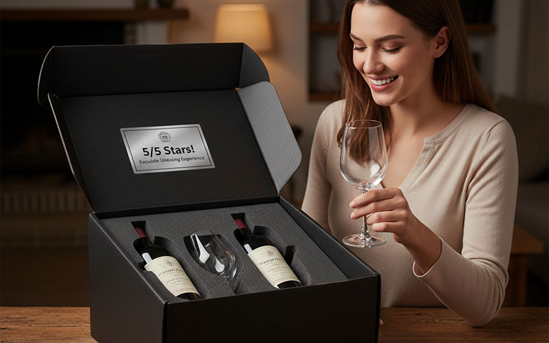 khach hang ruou vang hai long voi bao bi foam dinh hinh